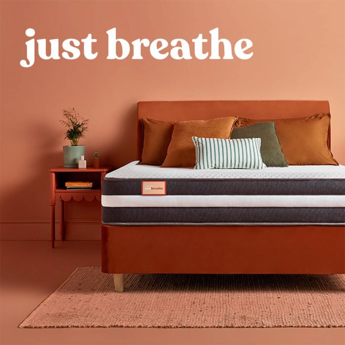 just breathe mattress in a bedroom
