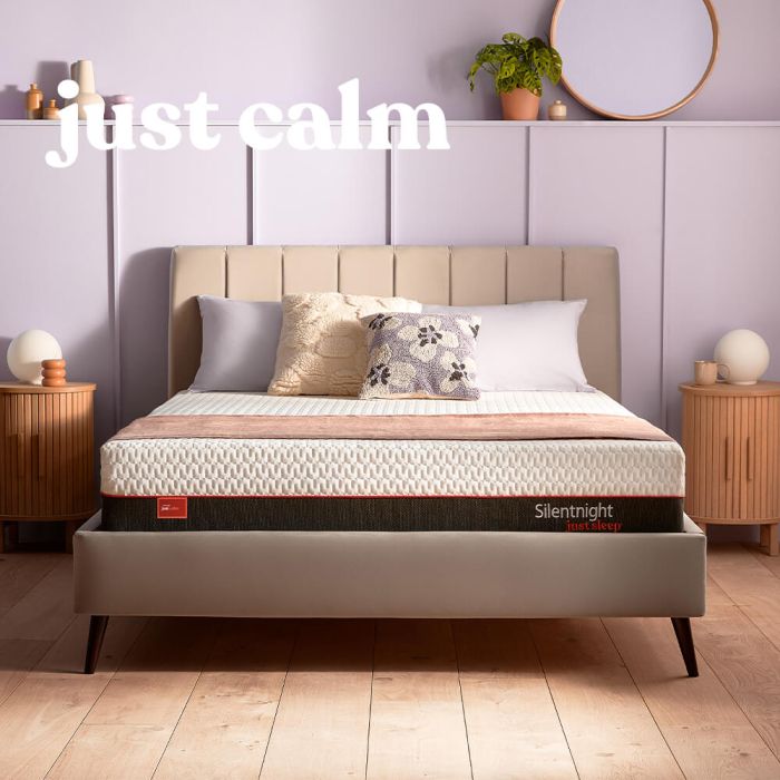 just calm mattress in a bedroom