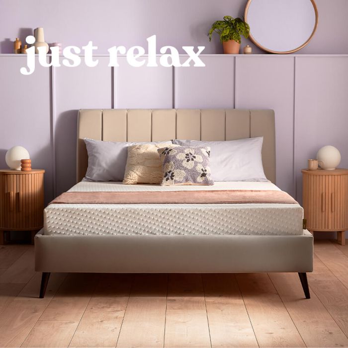just relax mattress in a bedroom