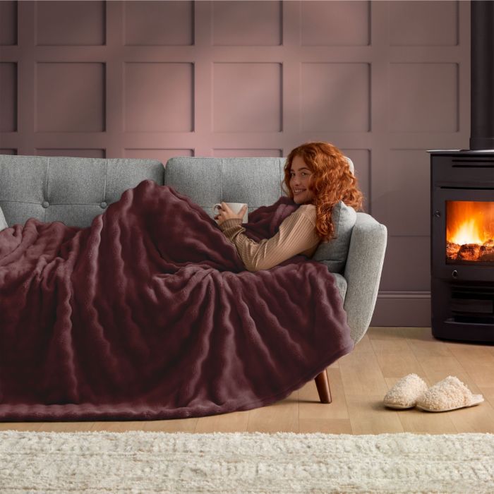 Silentnight Snugsie Bubble Fleece Giant Blanket | Supersize