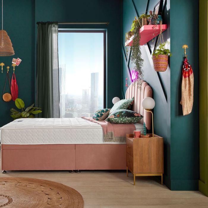 Silentnight Eco Comfort Miracoil Luxury Divan Bed - half ottoman - Side