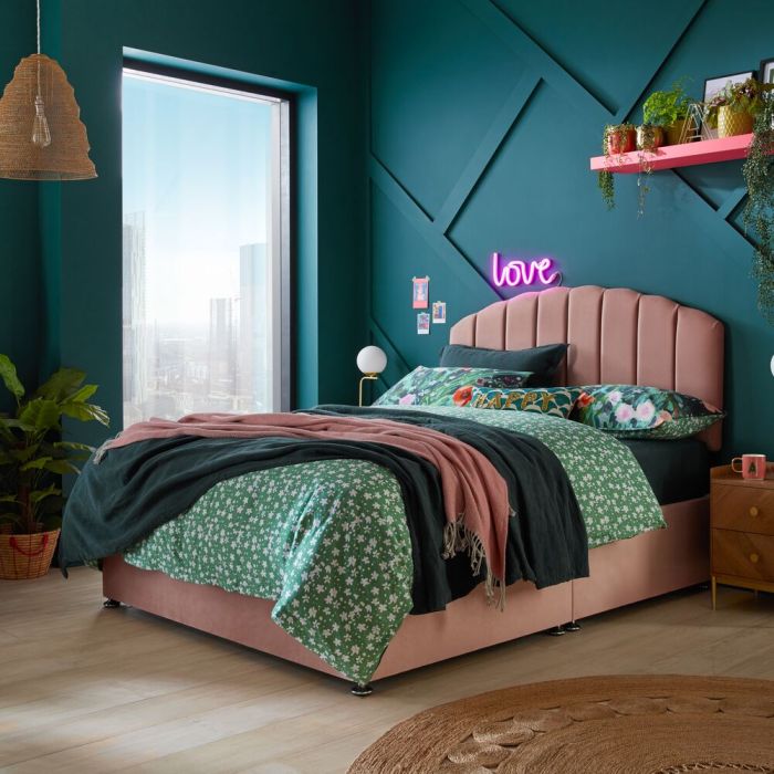 Silentnight Eco Comfort Miracoil Luxury Mattress on divan bed - dressed