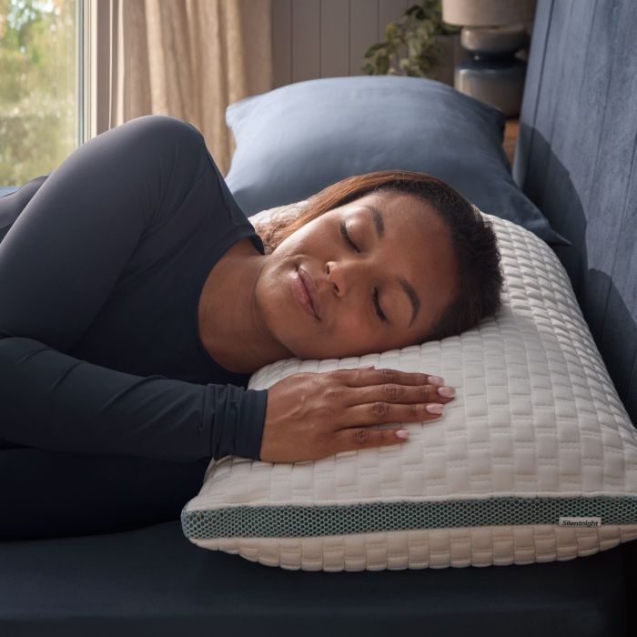 person sleeping on an ultragel pillow