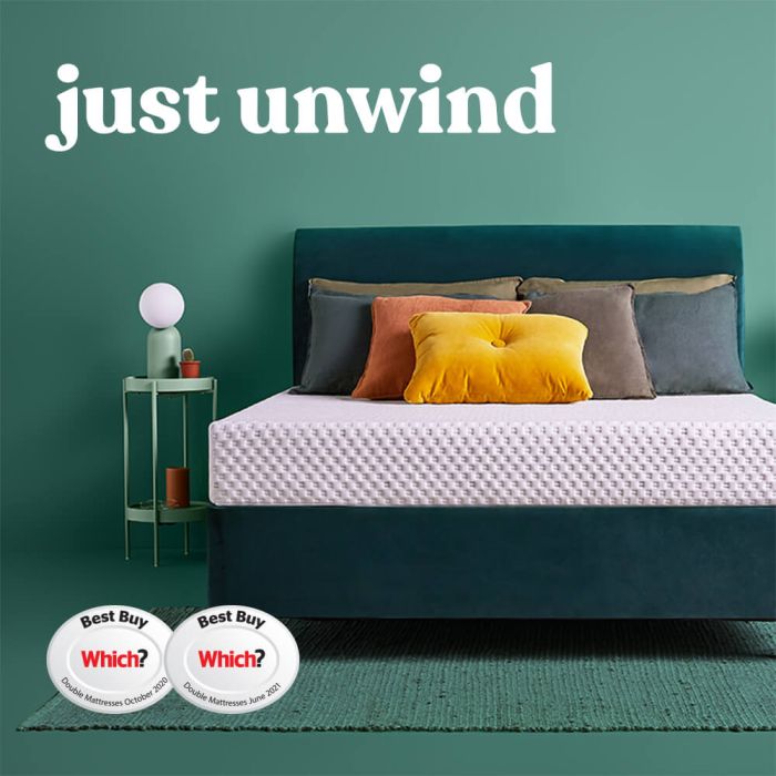 just unwind mattress in bedroom