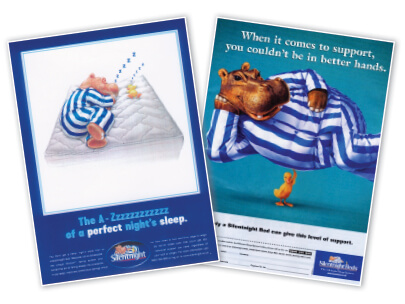 Silentnight Miracoil Posters featuring Hippo and Duck