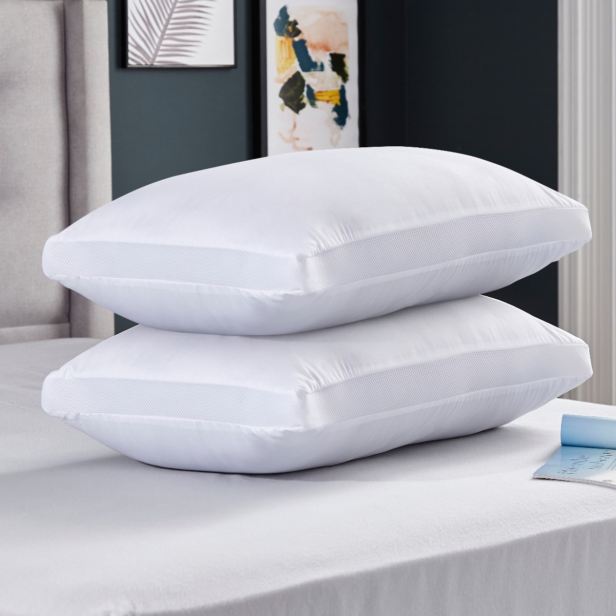 Hotel Collection Silentnight Hotel Collection Pillows Luxury Piped Bed 4 Four Pack Quality Soft 